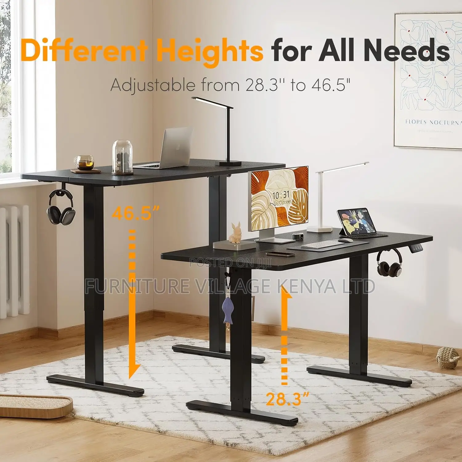 120cm Height Adjustable Electric Desk