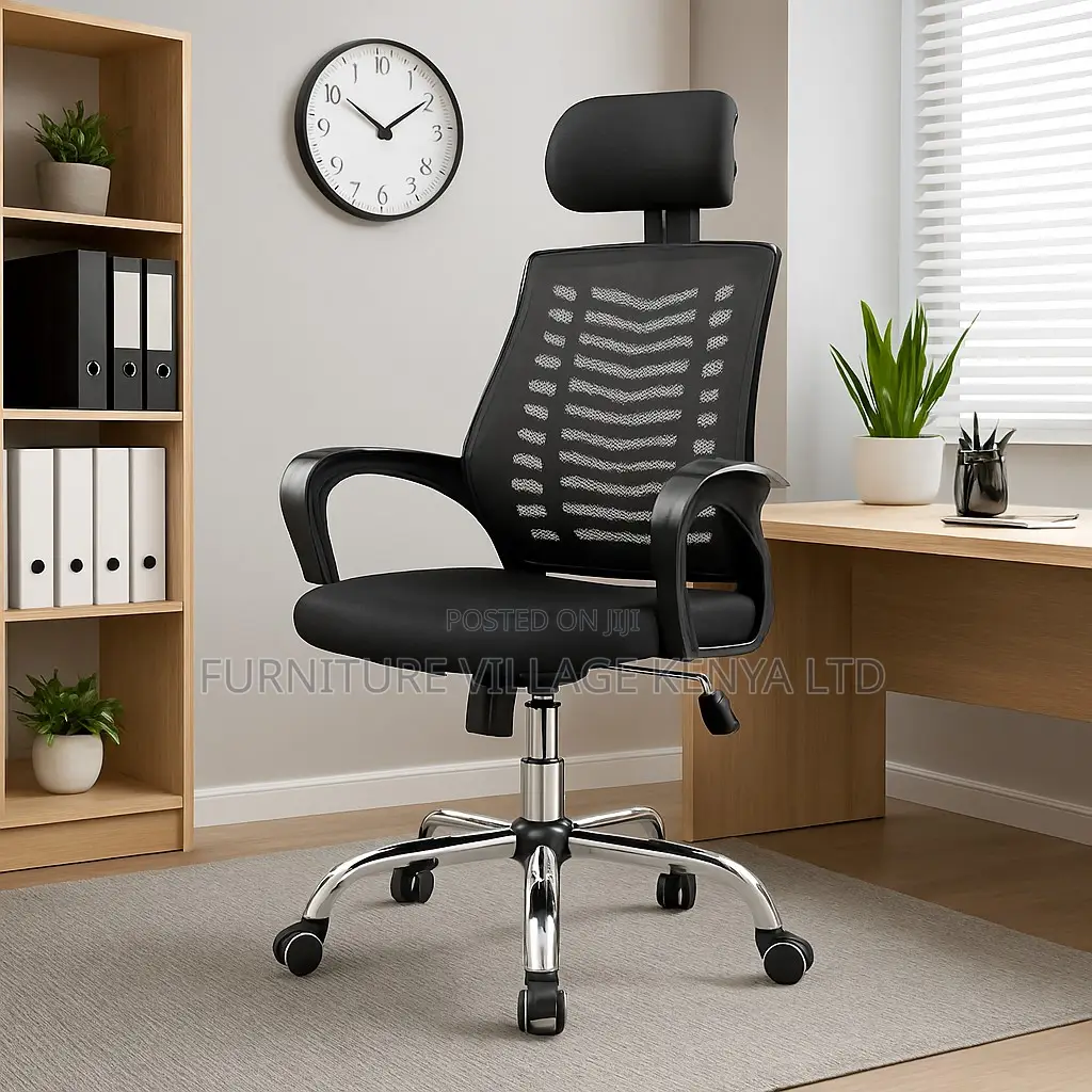 Office Chairs: Headrest Ergonomic Office Seat