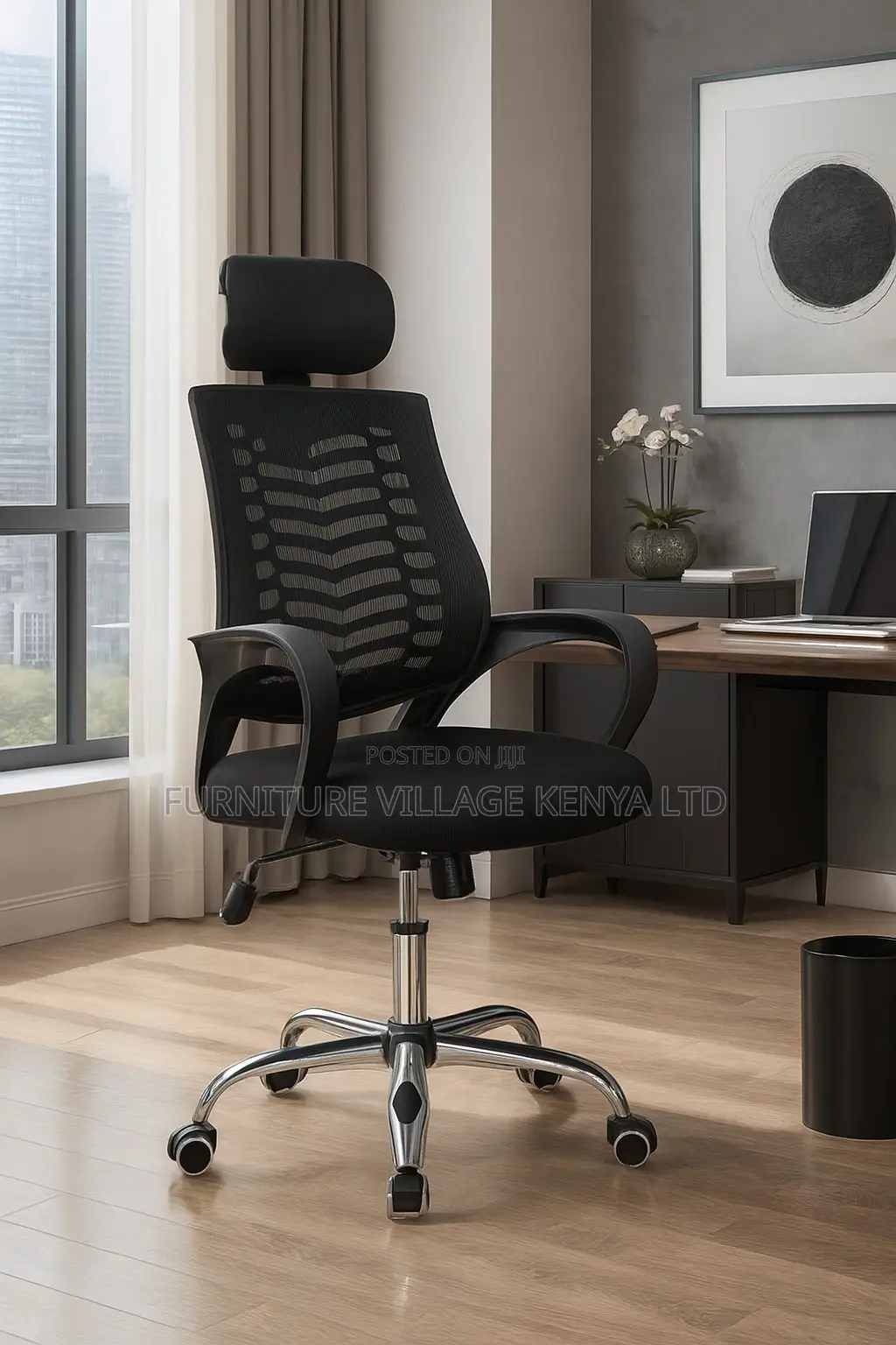 Office Chairs: Headrest Ergonomic Office Seat