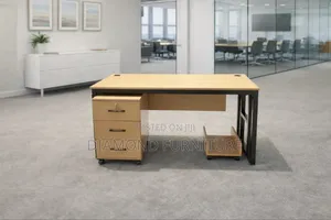 1.4m Frame Home Office Study Desk-Movable Drawers