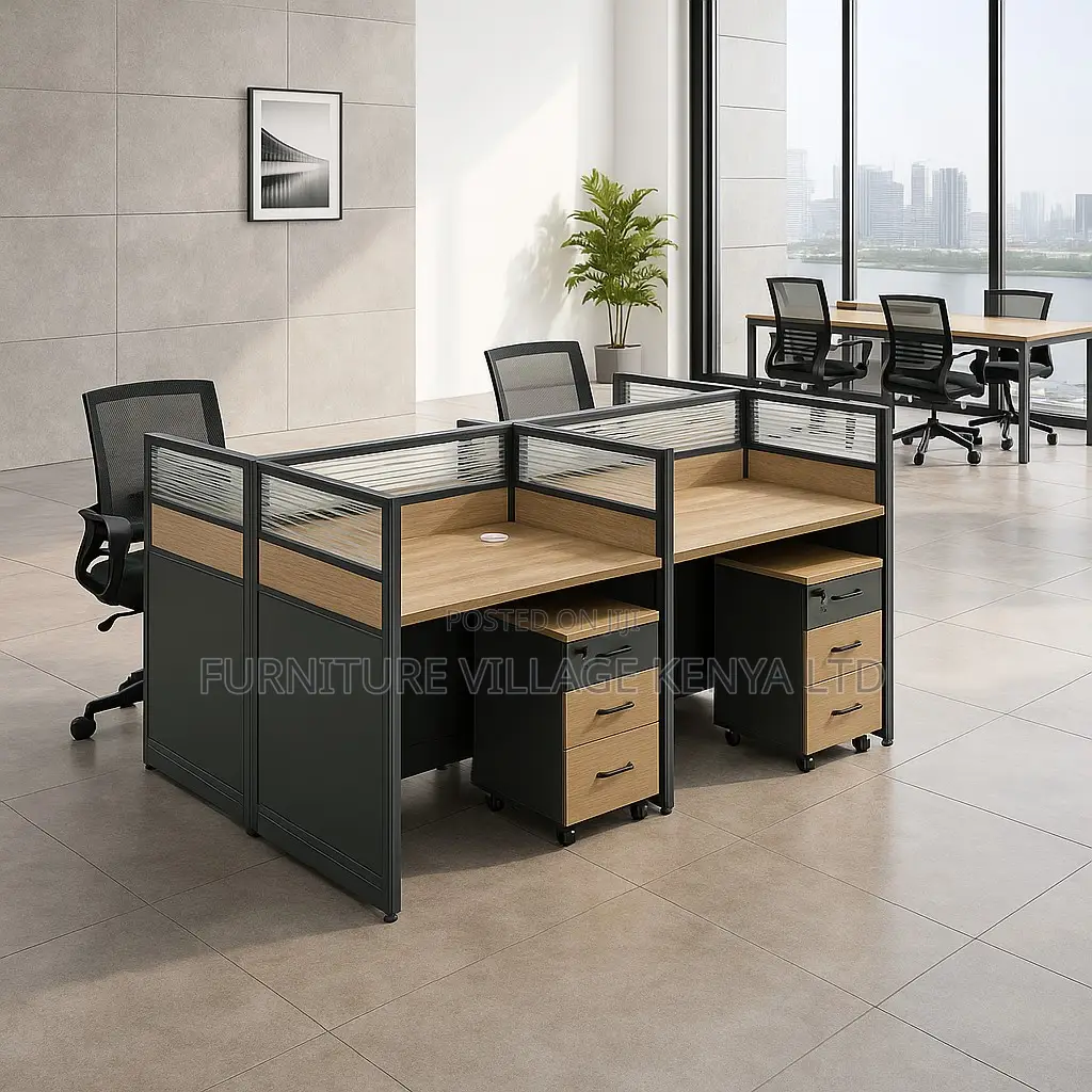 Office Workstations: 4-drawers Imported Workstation