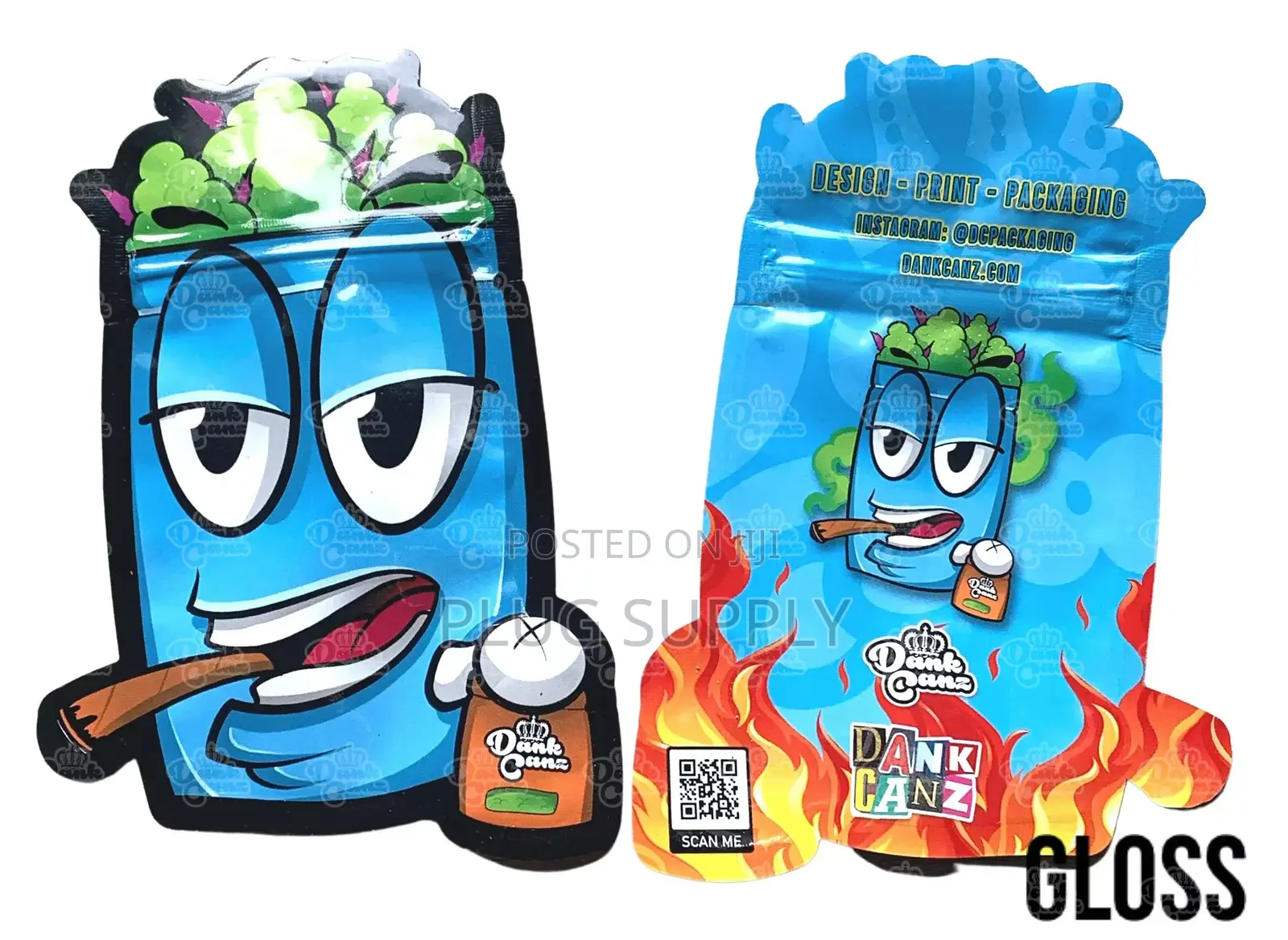 Printed Glossy Mylar Smell Proof Ziplock Bags