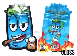 Printed Glossy Mylar Smell Proof Ziplock Bags