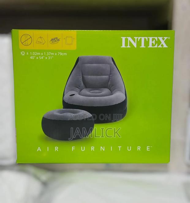 Intex Inflatable Seat With Foot Rest Pump – Heavy Duty –Sl