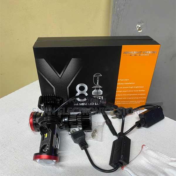 Dual Beam Long Lifespan Y8 H4 Led Headlight Bulbs With Mini Projector