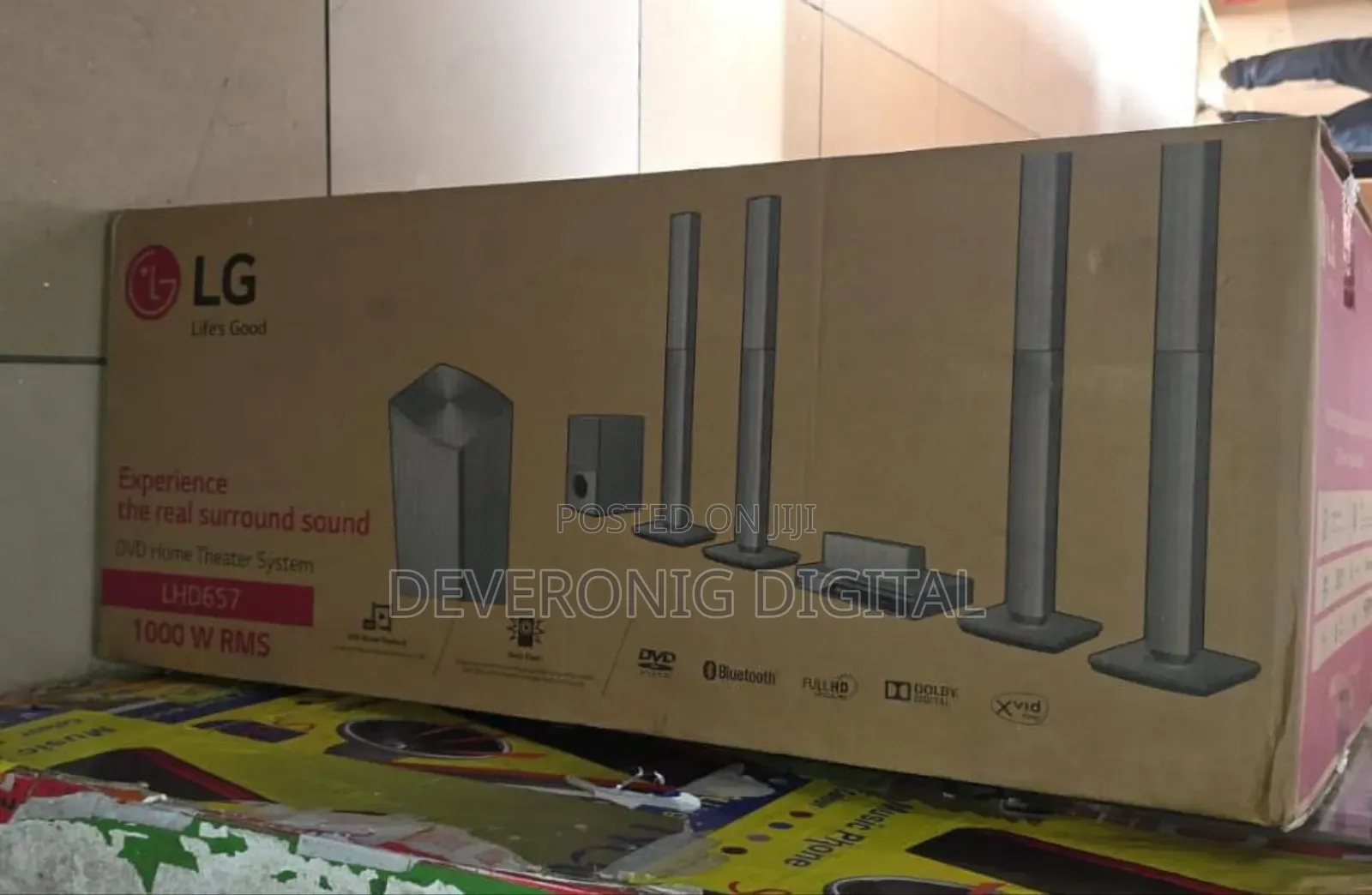 Lg LHD-657- 1000w 5.1ch DVD Home Theatre System Black