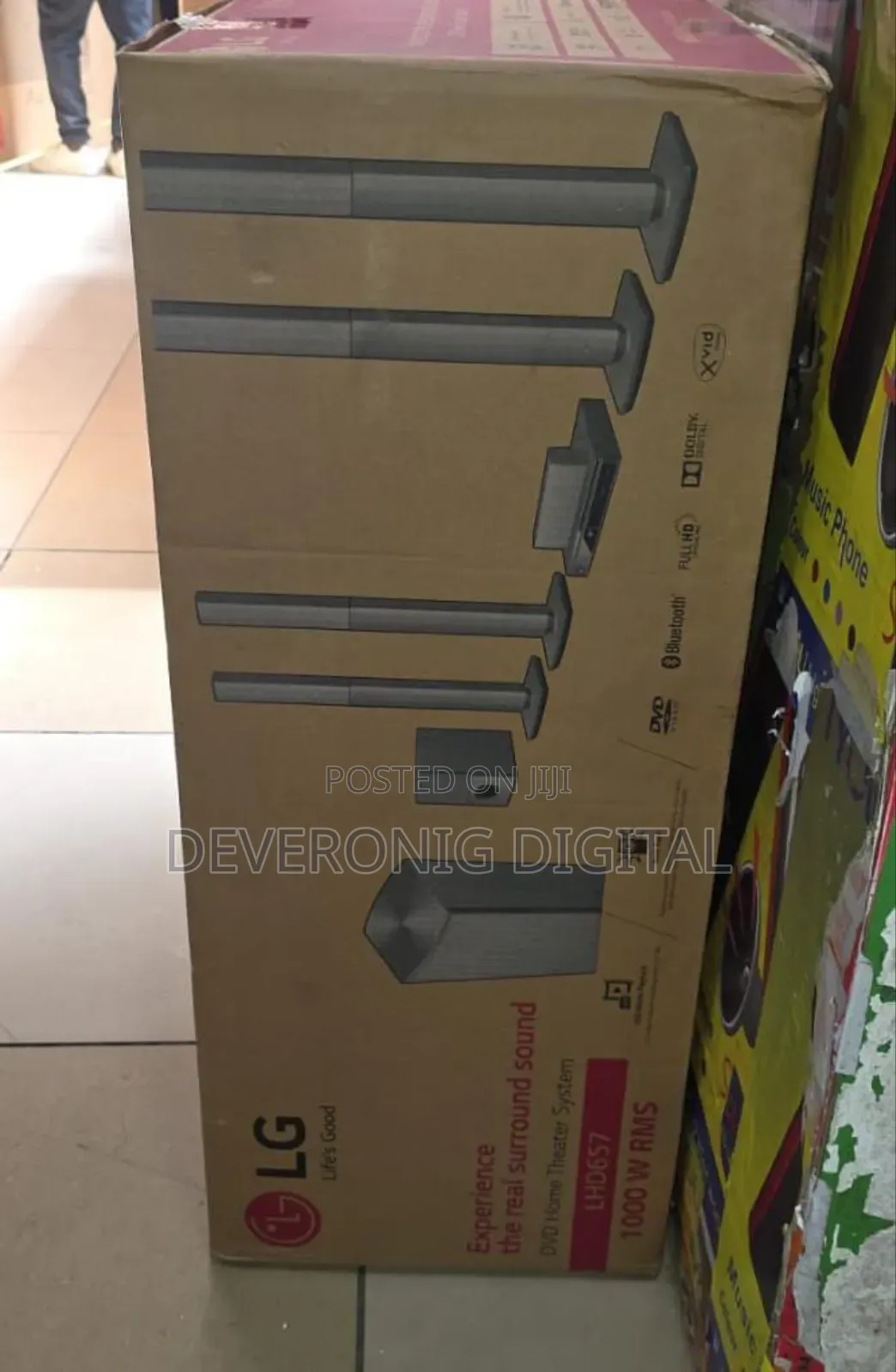 Lg LHD-657- 1000w 5.1ch DVD Home Theatre System Black