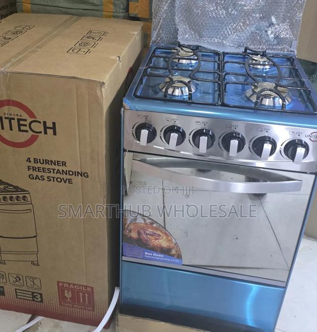 Unitech 50 by 55 Standing Cooker Silver Colour
