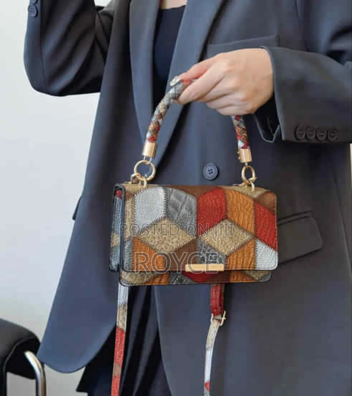 Multicoloured Diamond Sling Bag