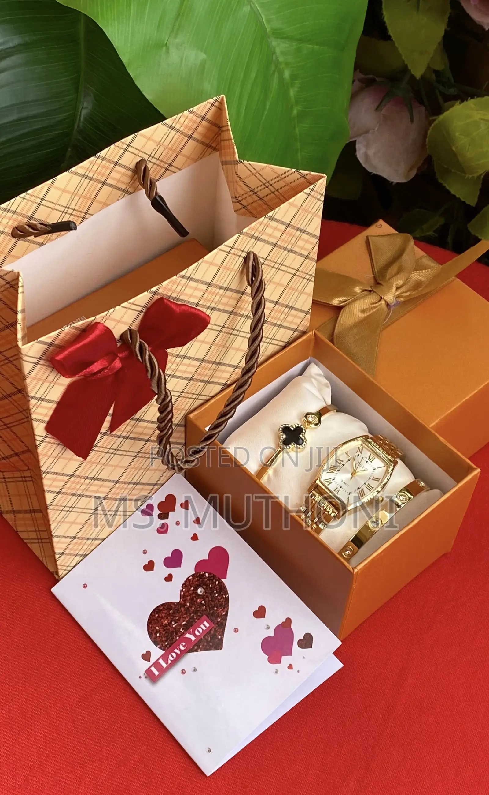  Bracelets/ Watch Valentines Ladies Gift Package