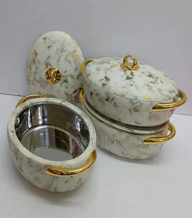 Nordic Insulated Hotpots – Marble Effect –Bz - main view