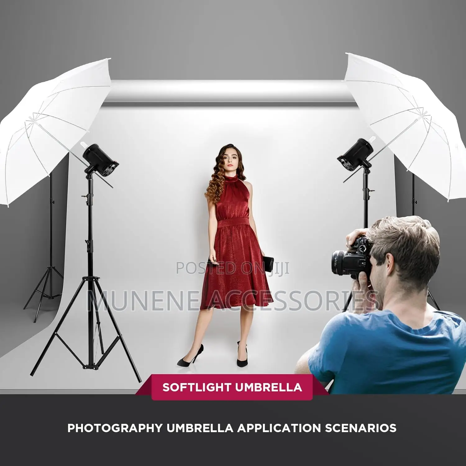 Photography Kit 43"/110cm Translucent Soft Umbrella Diffuser