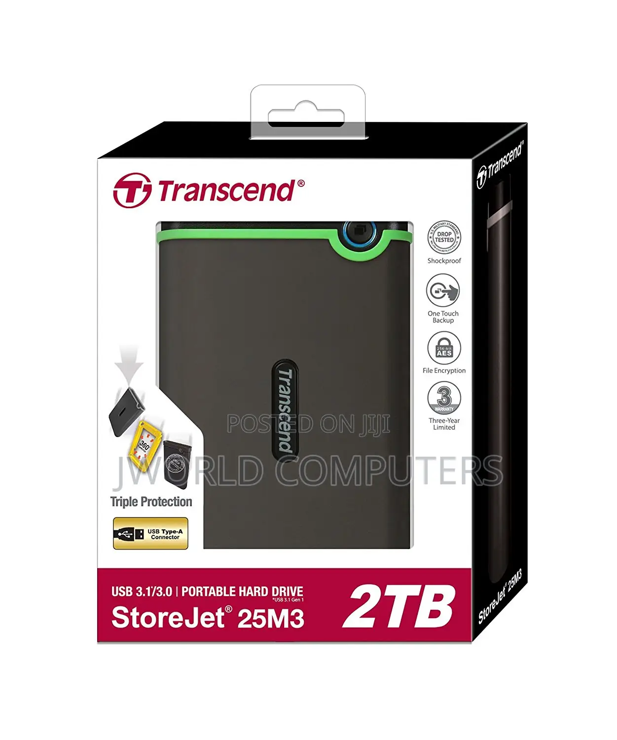 Transcend External HDD 2tb - Iron Grey - Ts2tsj25m3s