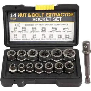 14-Piece Damaged Nut and Bolt Extractor Socket Set