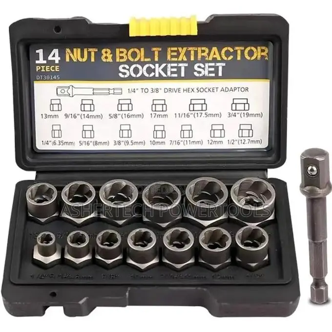 14-Piece Damaged Nut and Bolt Extractor Socket Set