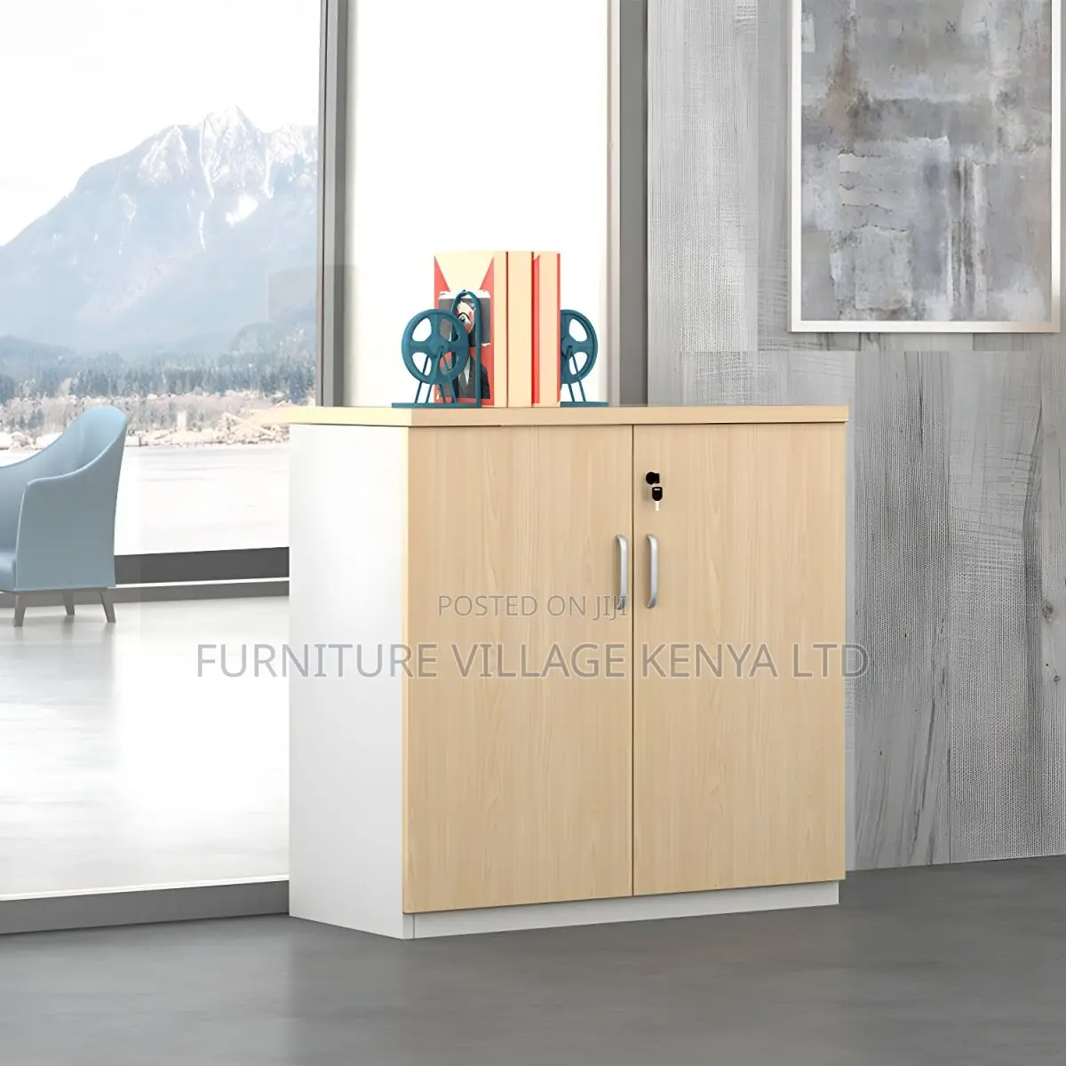 Storage Cabinets: 2-door Wooden Office Credenza Cabinet