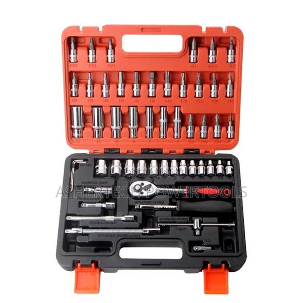53pcs Ratchet Wrench Socket Tools Set 1/4-Inch
