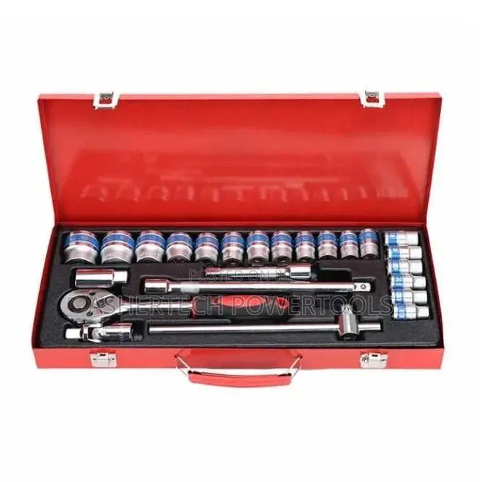 1/2" 24 Pieces Heavy Duty Combinational Ratchet Socket,