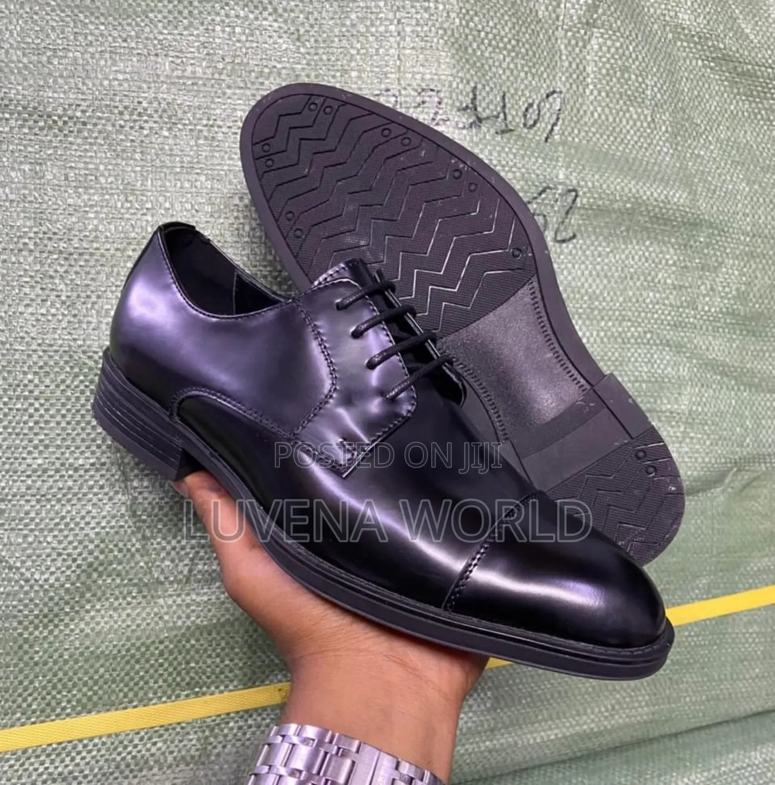 Black Smart John Leather