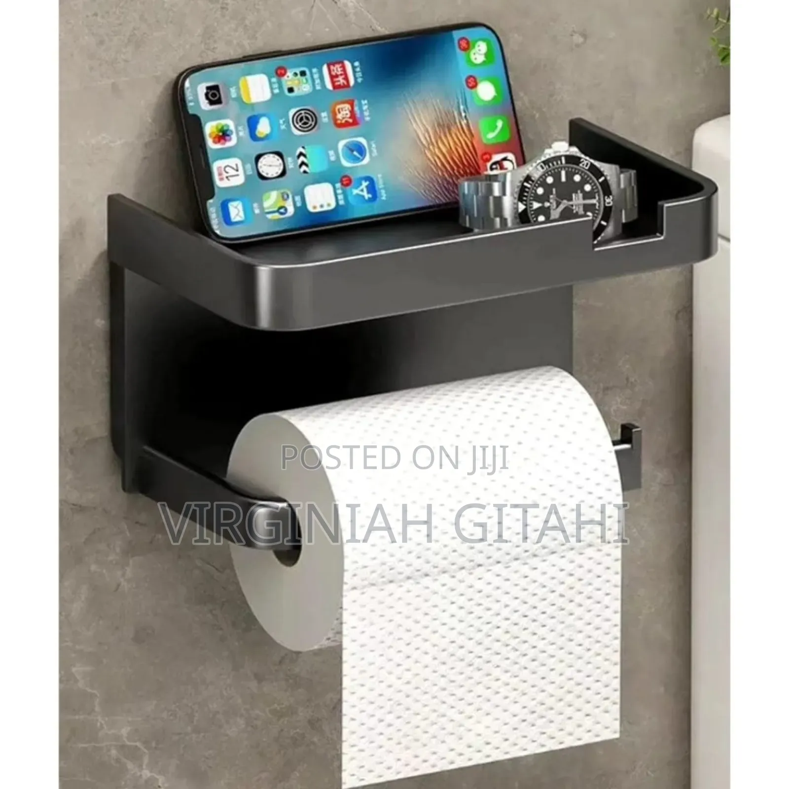 Durable Punch Free Wall Mounted Tissue / Storage Rack