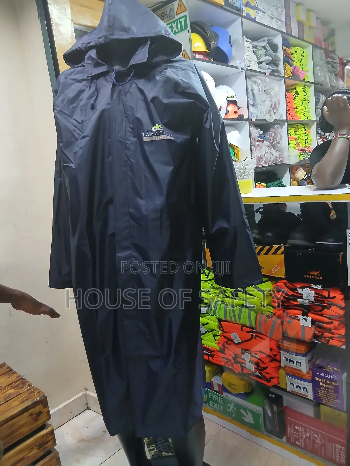 Coats Hood Rain Coats Black