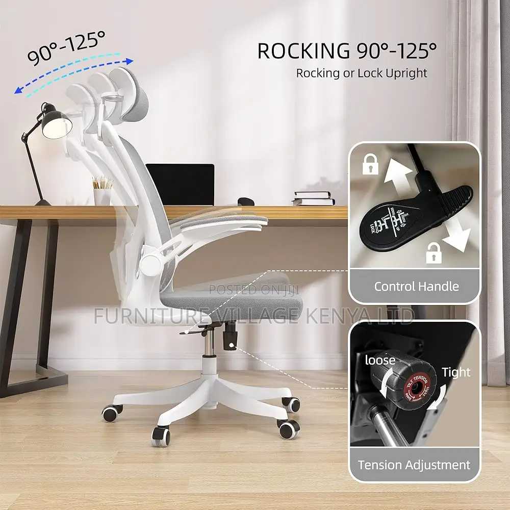 Office Chairs - Orthopedic Office Seat In White