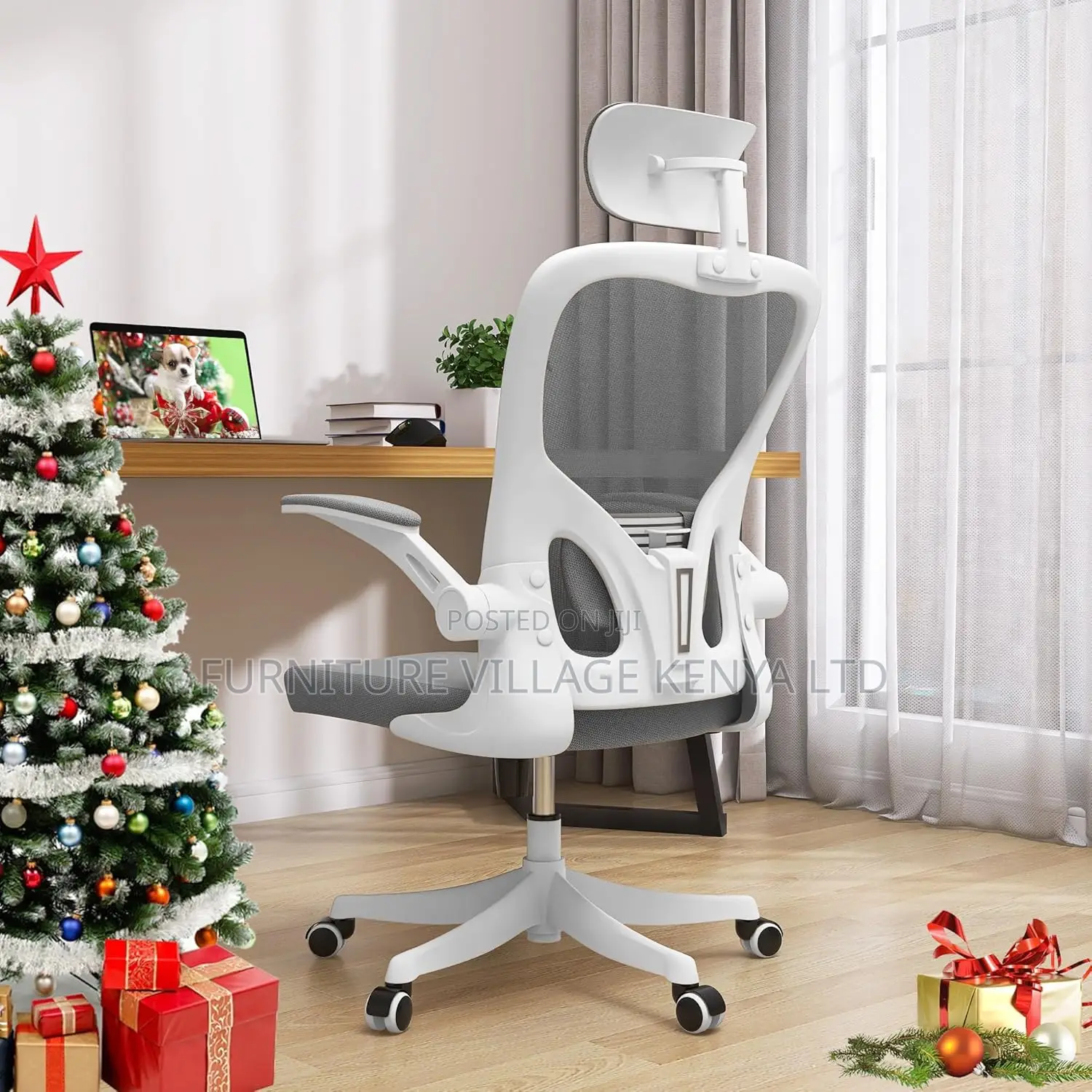 Office Chairs - Orthopedic Office Seat In White