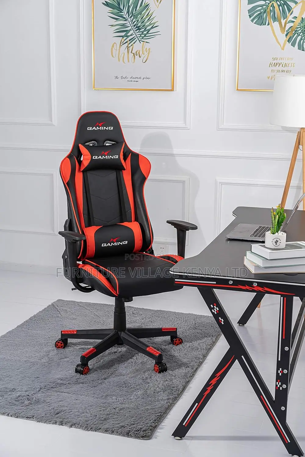 Gaming Chairs: Modern Ergonomic Gaming Seat (Black, Red & Blue)