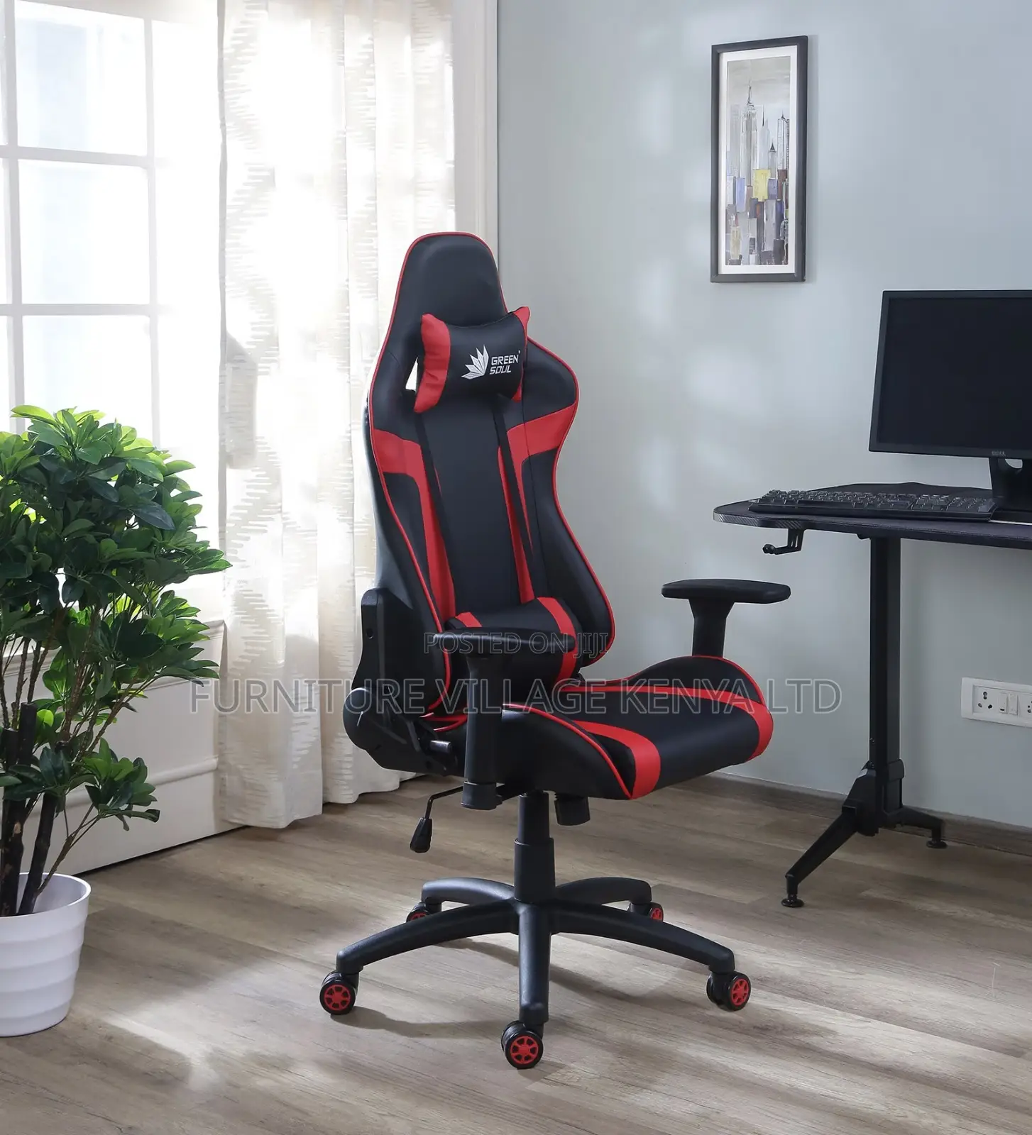 Gaming Chairs: Modern Ergonomic Gaming Seat (Black, Red & Blue)