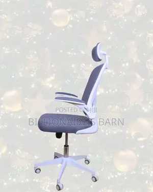 White Ergonomic Office Chair for Work | Flip-Up Arms Convenience