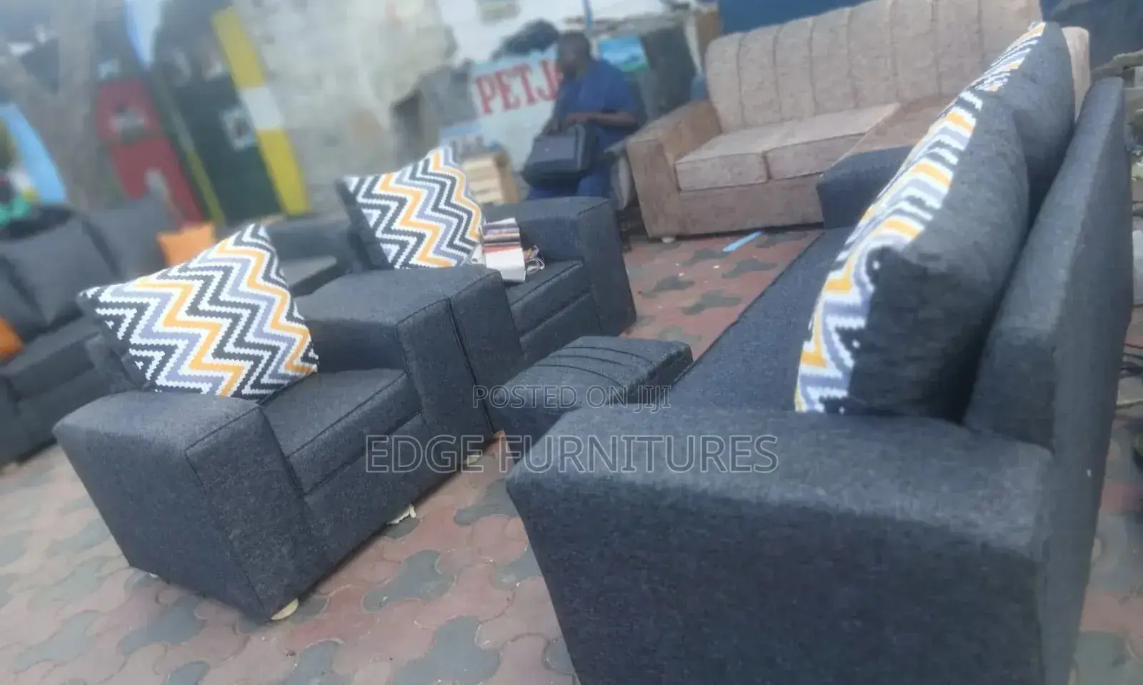 Floral Grey Sofa Set for Sale