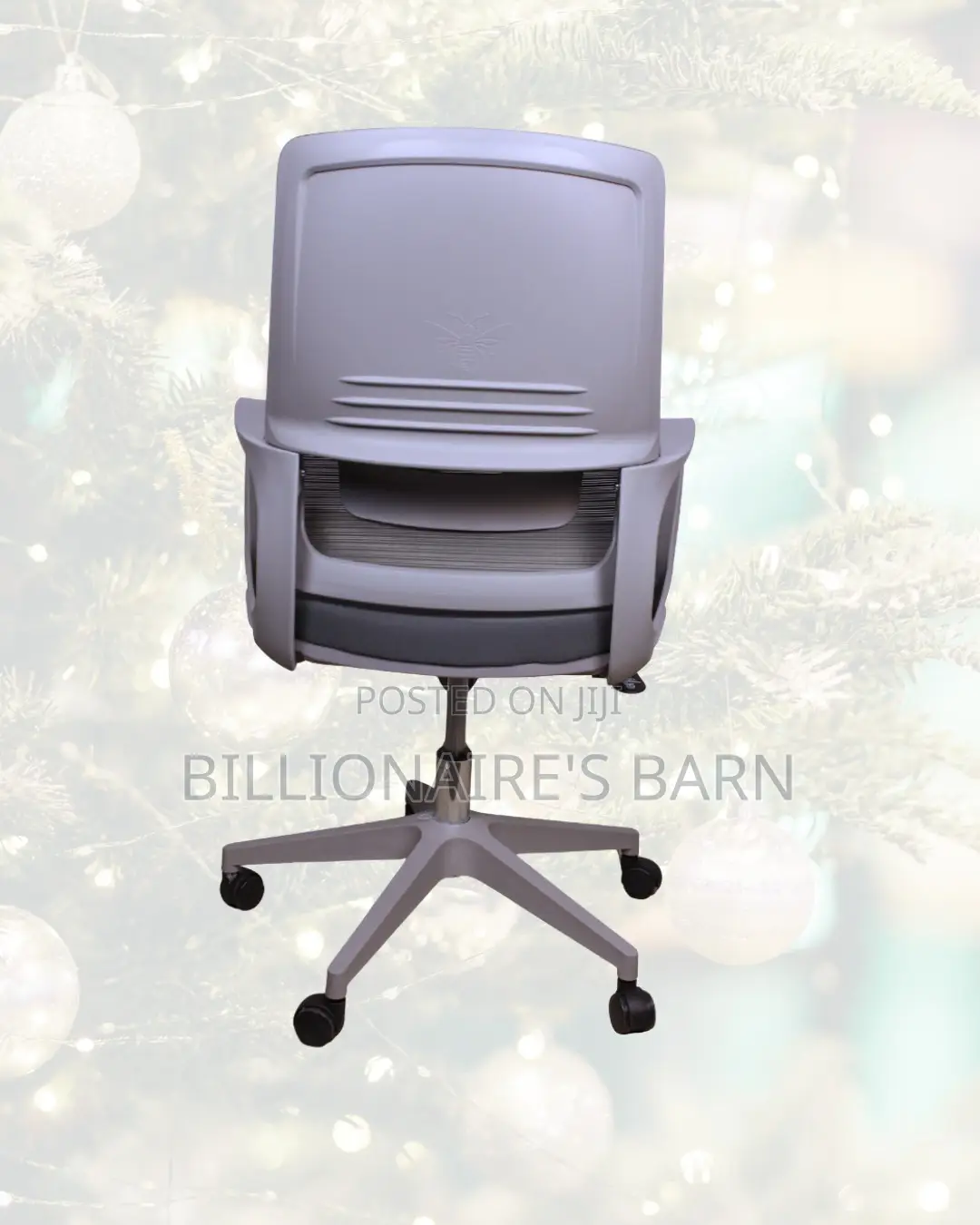Grey Mid-Back Mesh Office Chair — Executive Finish, Airflow
