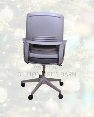 Grey Mid-Back Mesh Office Chair — Executive Finish, Airflow
