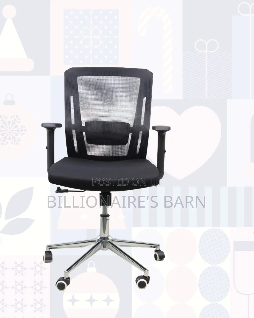 Barn Origin Mid-Back Chair Chrome Base • Stable Chrome Base