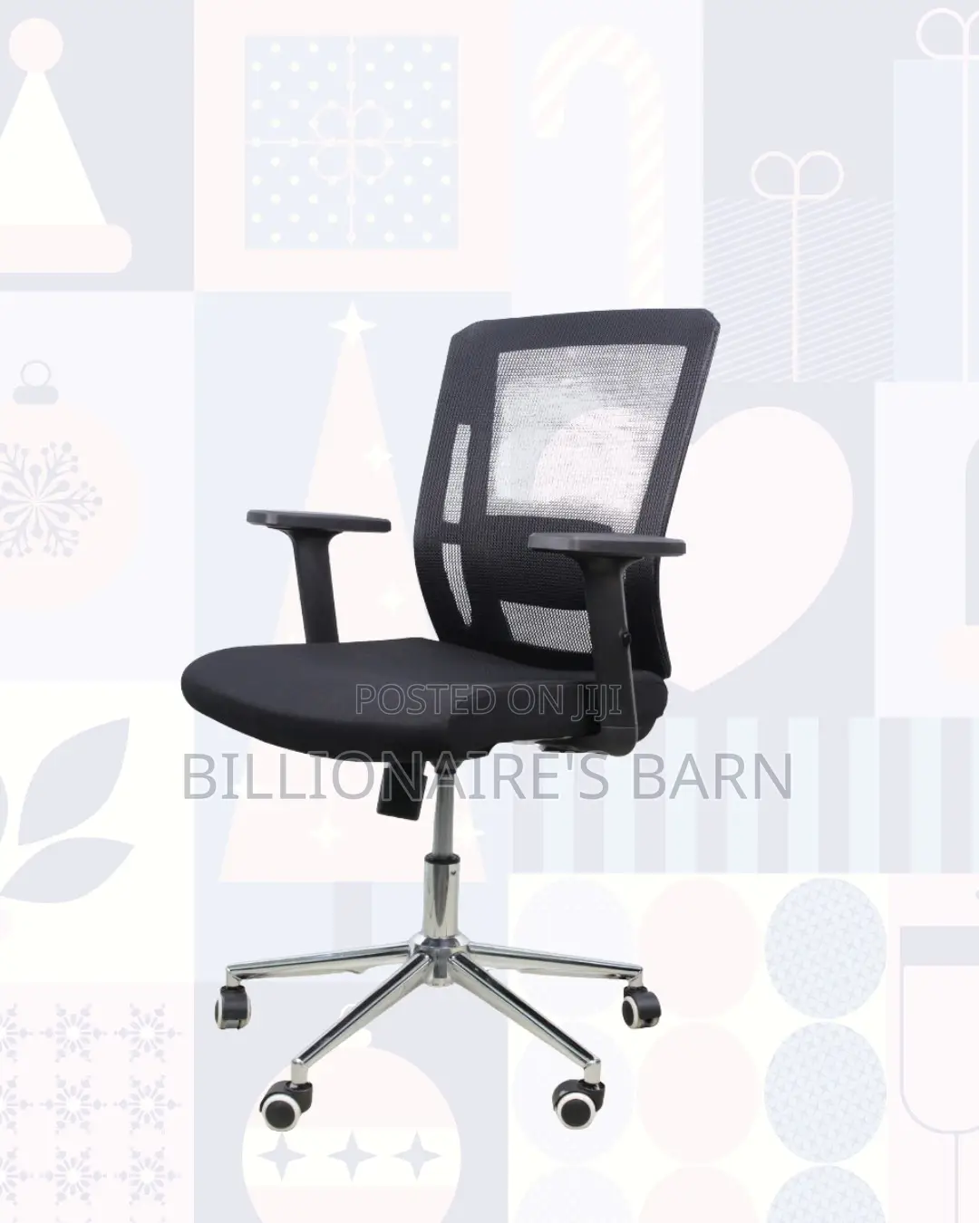 Barn Origin Mid-Back Chair Chrome Base • Stable Chrome Base