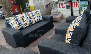 Flowered Five Seater Sofa Set