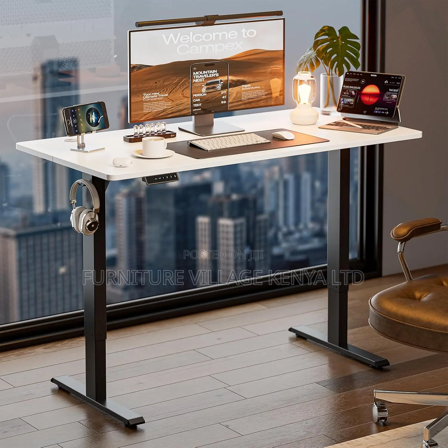 Standing Desks: 140cm X 60cm Height Adjustable Electric Desk