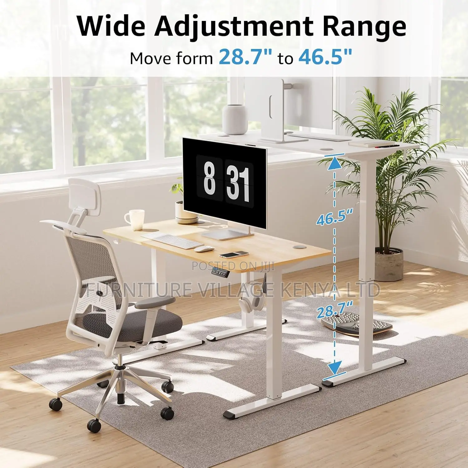 Standing Desks: 140cm X 60cm Height Adjustable Electric Desk