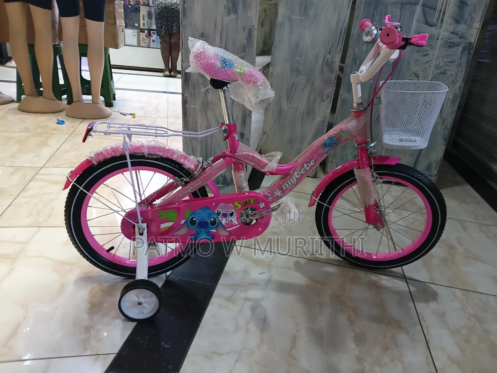 Pink Lady Bicycle Size 16 With Balancing Wheels