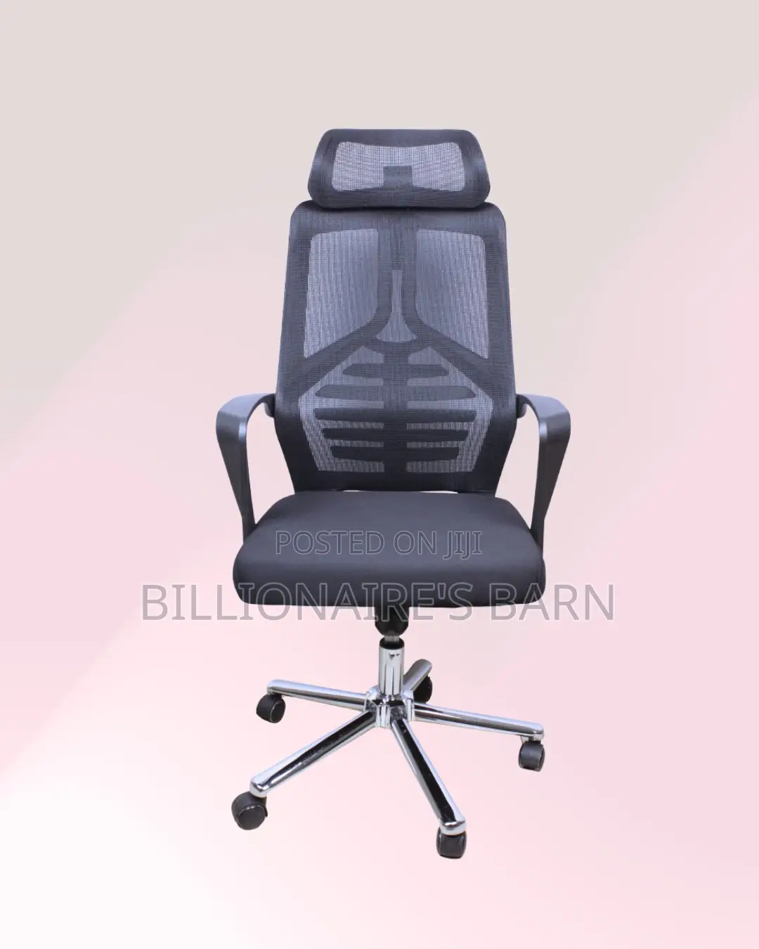 High-Back Mesh Task Chair for Work | Stable Base, Lower-Back Support