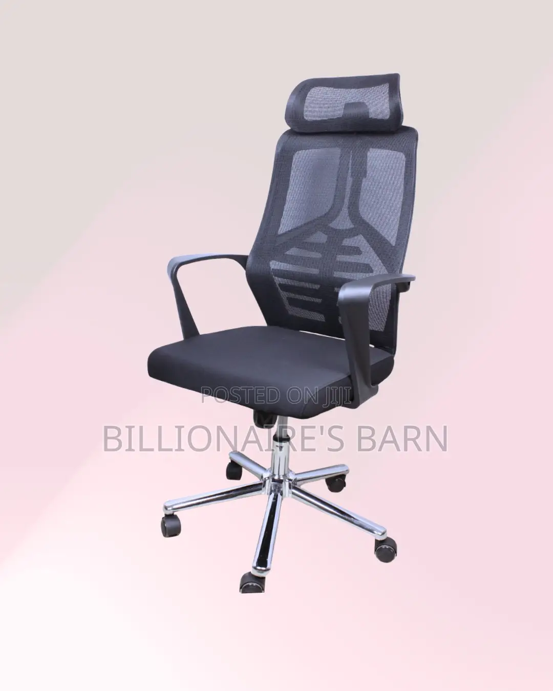 High-Back Mesh Task Chair for Work | Stable Base, Lower-Back Support