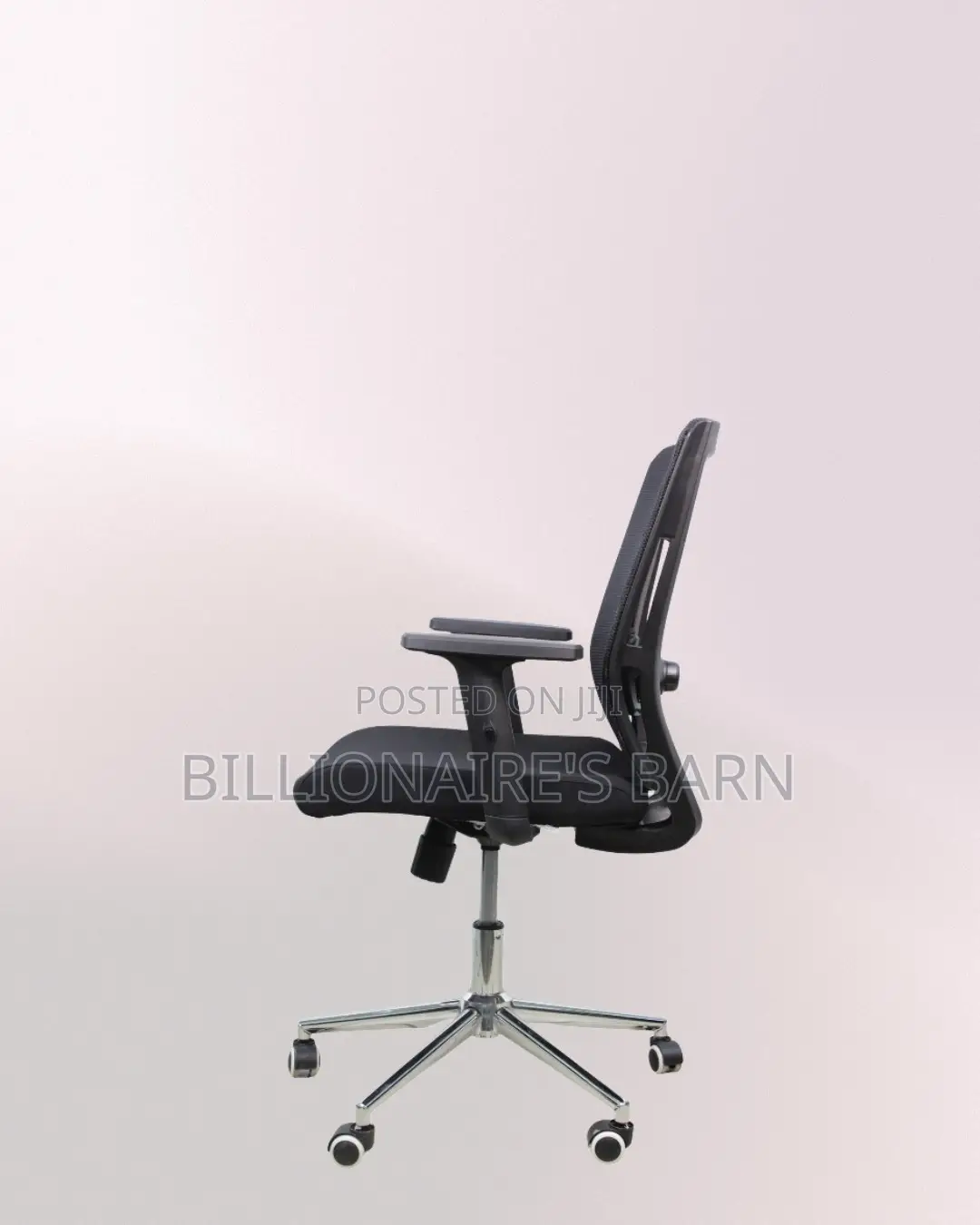 Mid-Back Chair Chrome Base — Clean Look, Chrome Base Stability