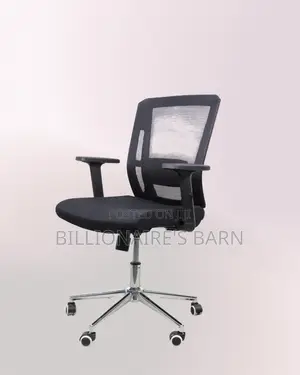 Mid-Back Chair Chrome Base — Clean Look, Chrome Base Stability