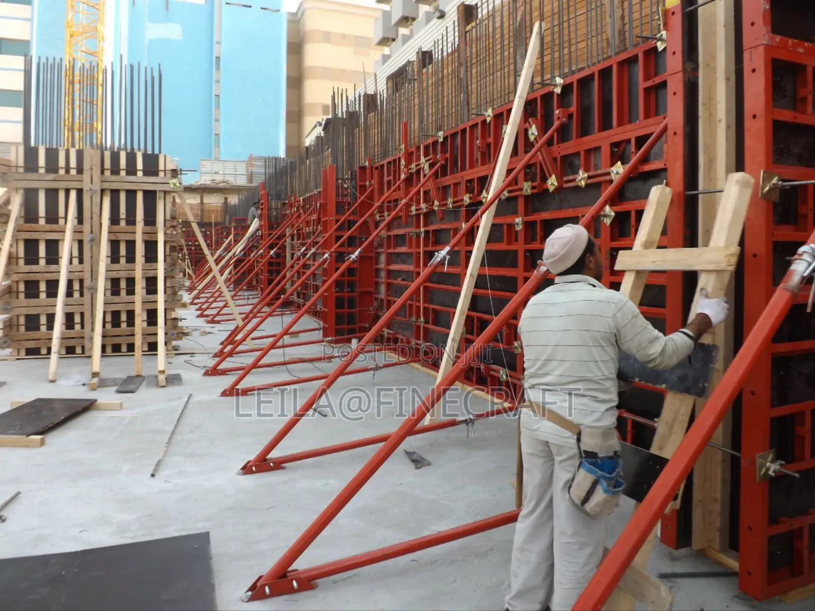 Formwork Using Push Props for Hire