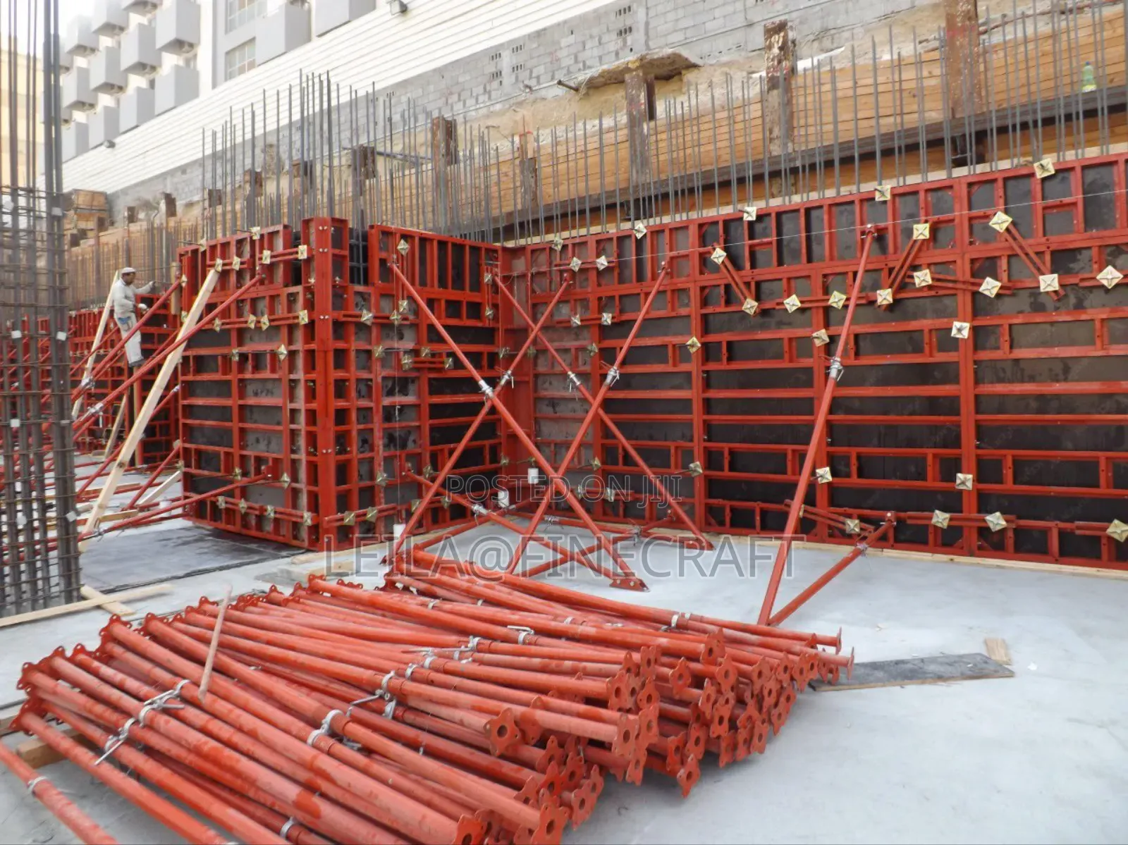 Formwork Using Push Props for Hire