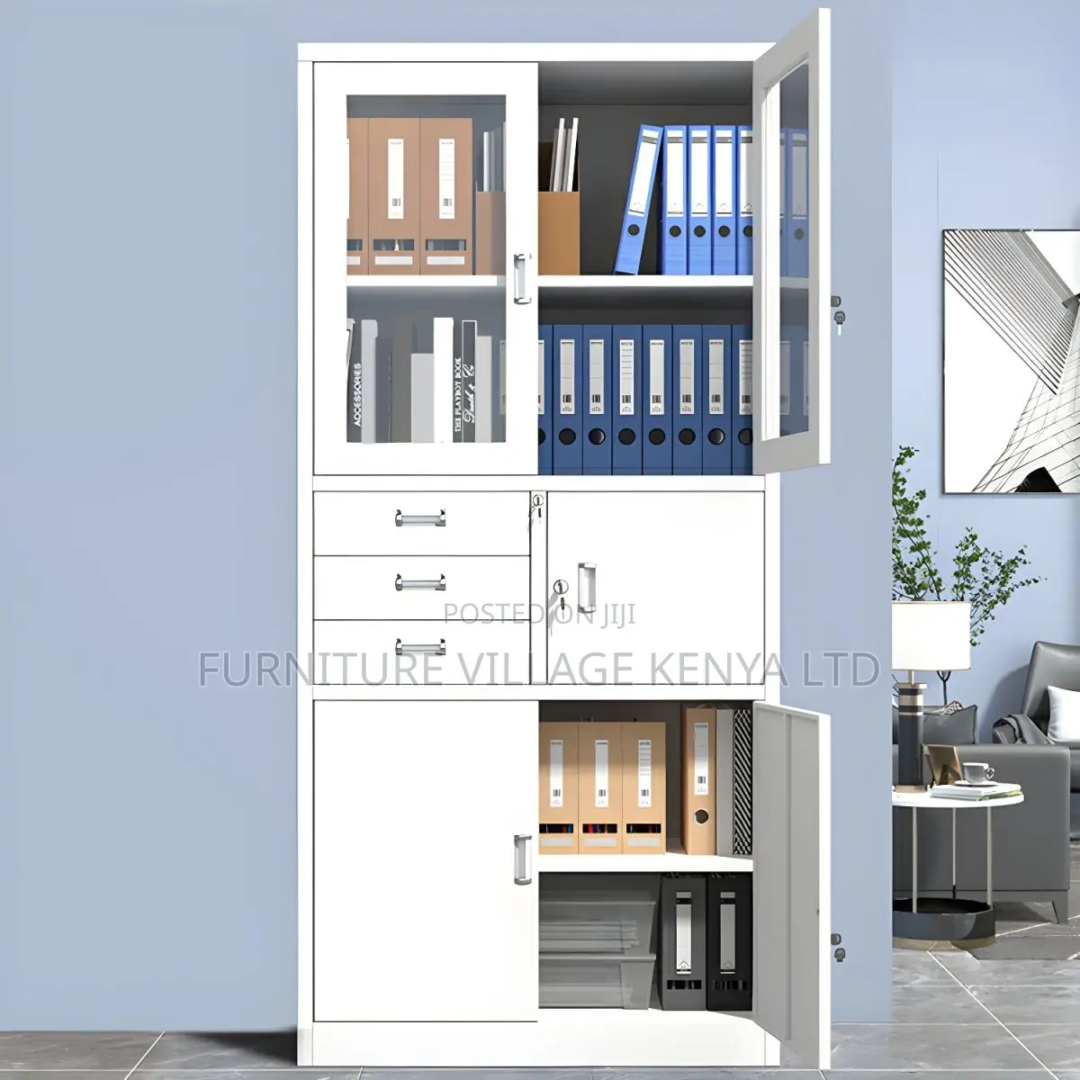 Office Cabinets: 2-door Metallic Office Cabinet With Safe