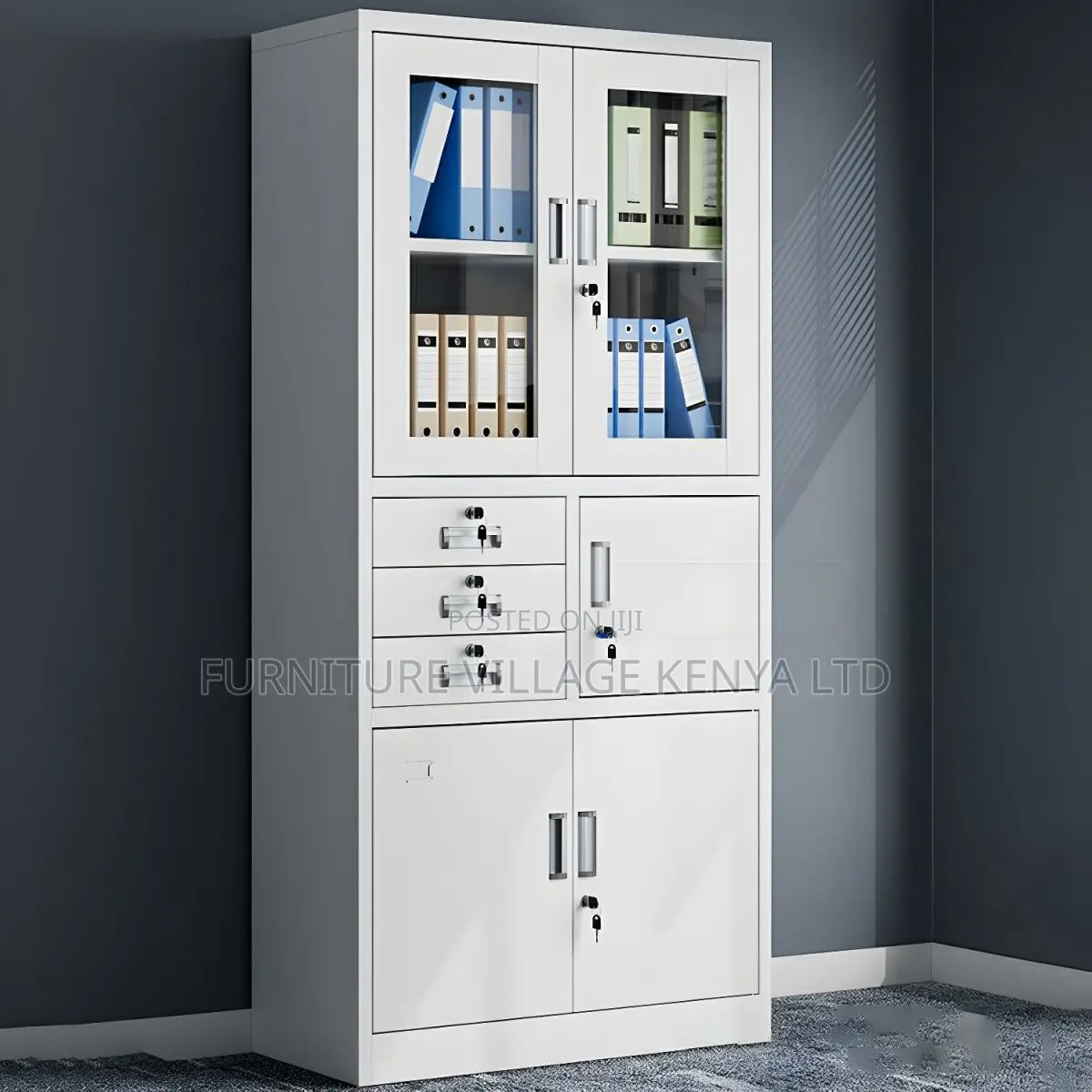 Office Cabinets: 2-door Metallic Office Cabinet With Safe