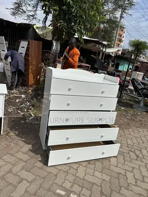 White Chest of Drawers With Multiple Drawers