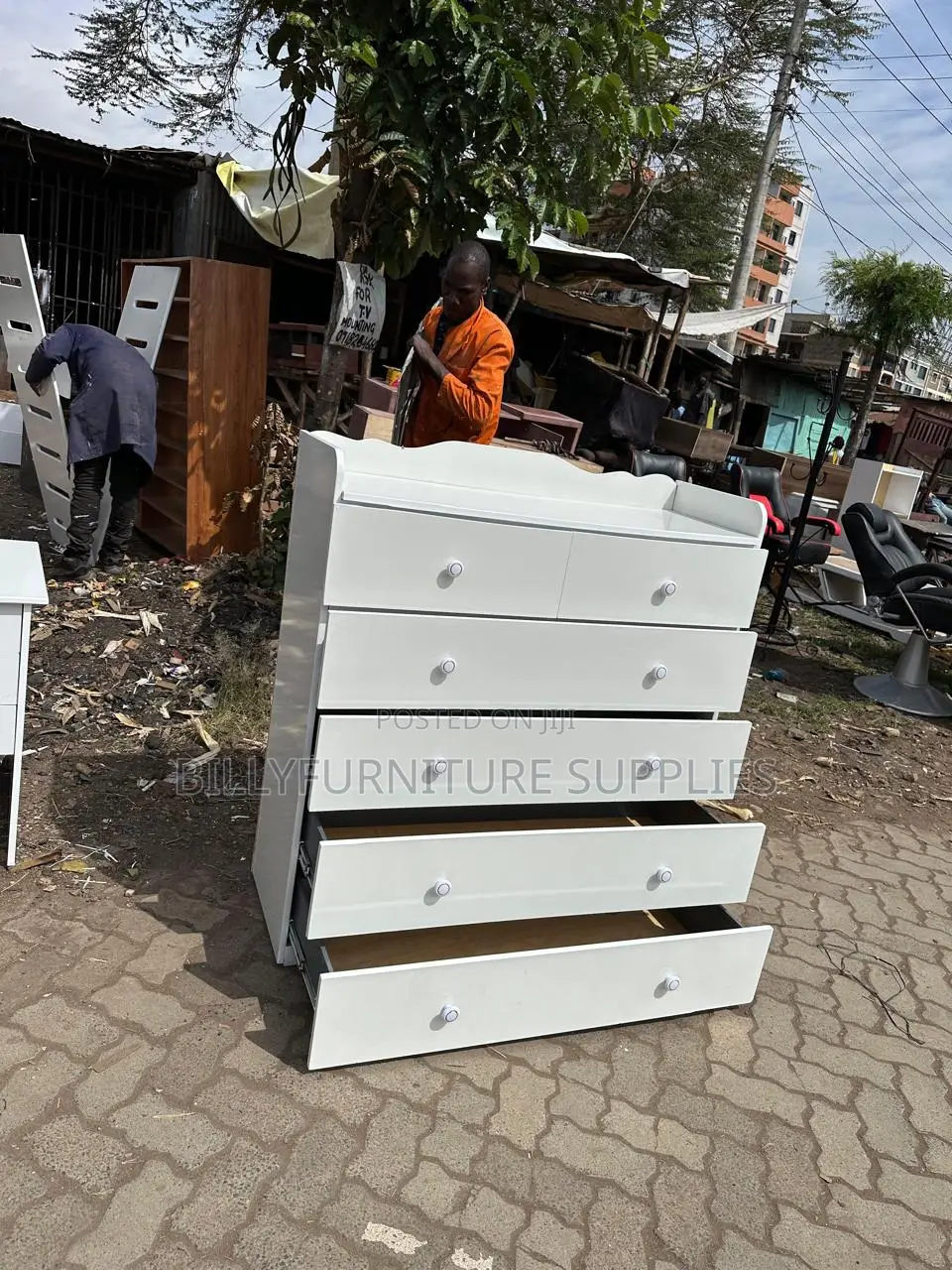 White Chest of Drawers With Multiple Drawers