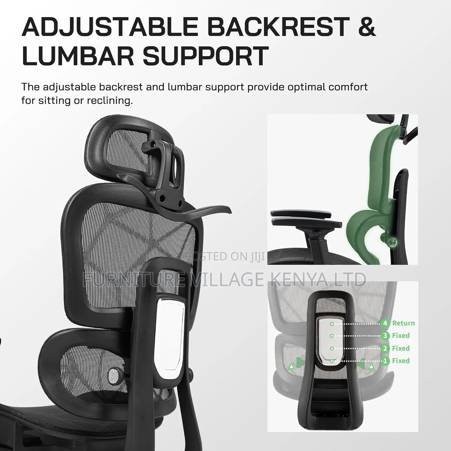 Orthopedic Seat; High-back Ergonomic Swivel Orthopedic Chair
